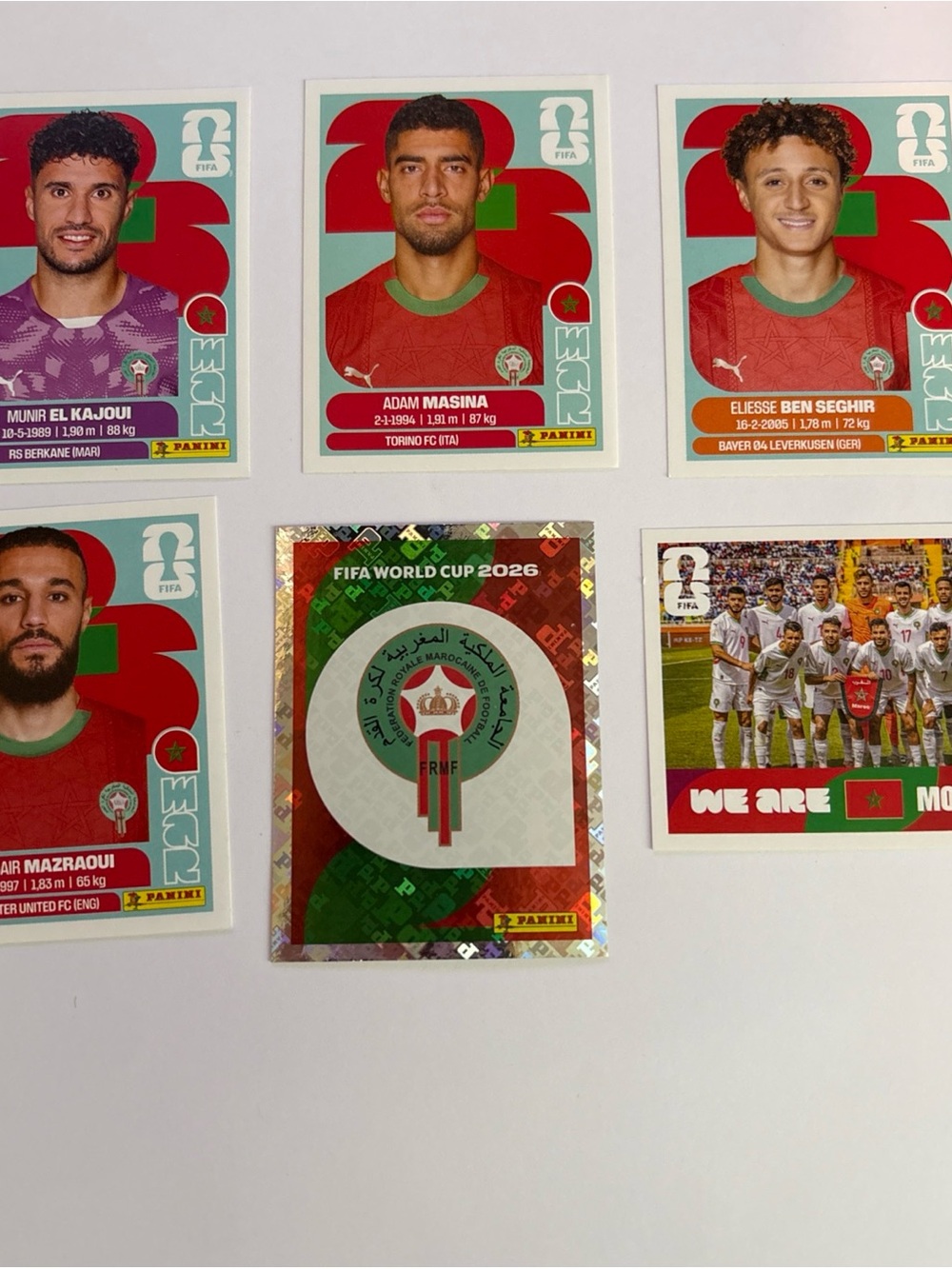 FIFA WC Panini Morocco National Team Stickers